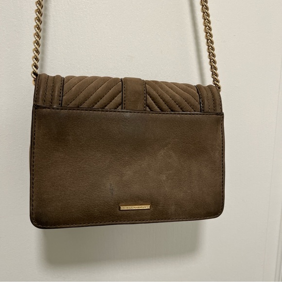 Rebecca Minkoff Small Chevron Nubuck Leather Crossbody Bag (8”L x 2”W x 5.5”H) - Picture 7 of 12